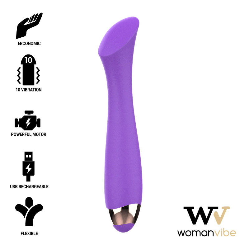 WOMANVIBE - VIBRATEUR RECHARGEABLE EN SILICONE MANDY POINT