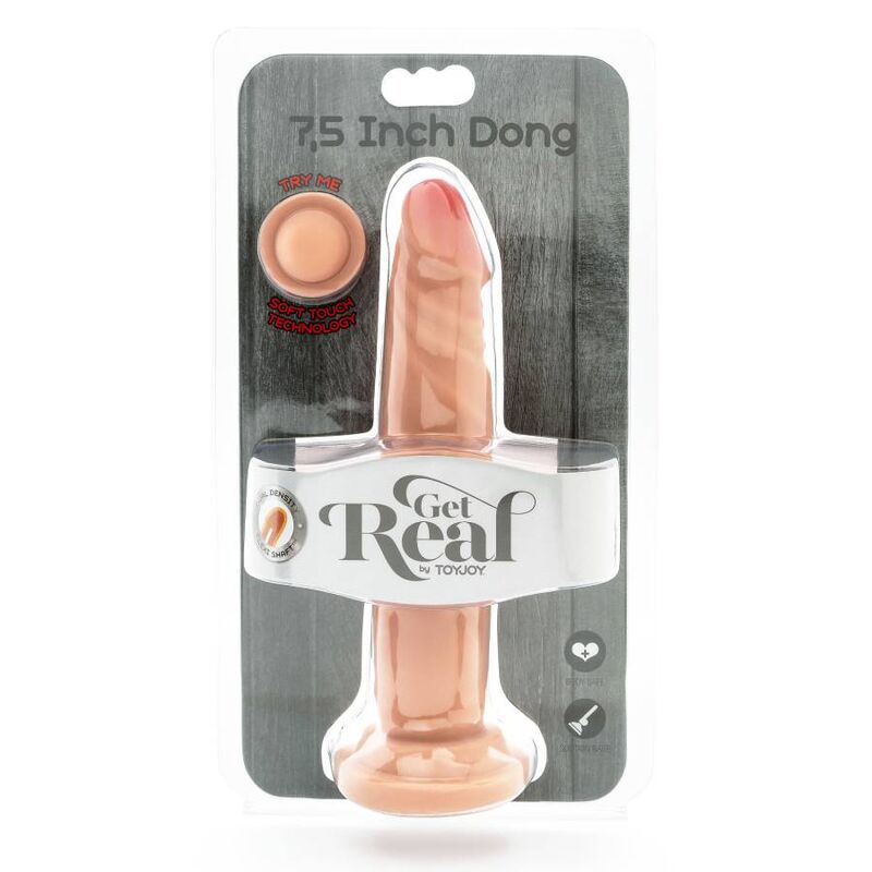 HAZTE REAL - DONG DE PIEL DE DOBLE DENSIDAD 19 CM