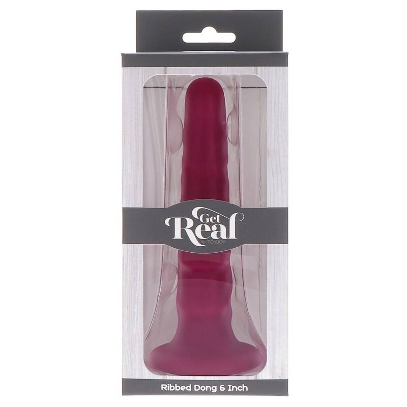 HAZTE REAL - DONG ACANALADO 12 CM ROJO