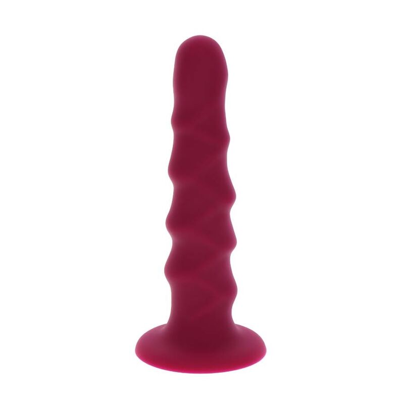 HAZTE REAL - DONG ACANALADO 12 CM ROJO