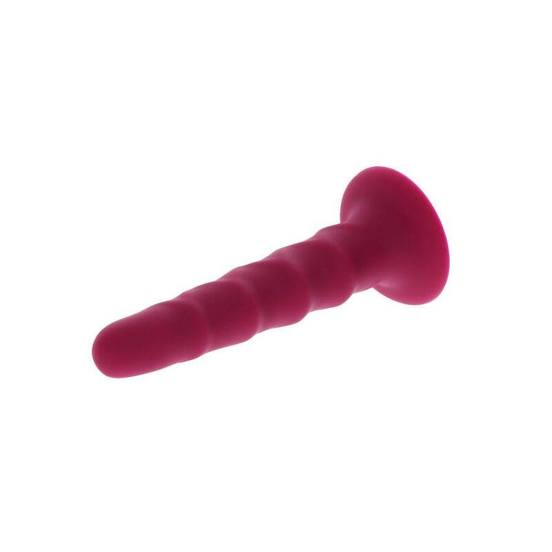 HAZTE REAL - DONG ACANALADO 12 CM ROJO