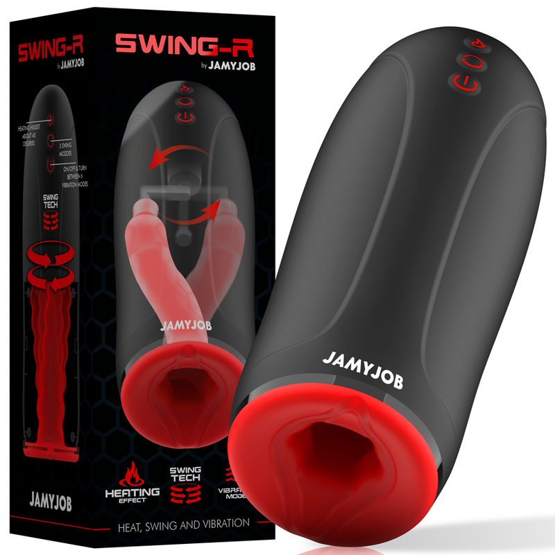 JAMYJOB - MASTURBADOR EFECTO CALEFACTOR SWING-R, SWING TECH Y VIBRACIÓN