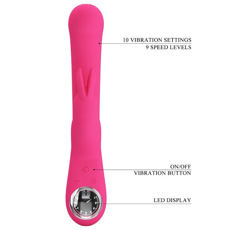 PRETTY LOVE - VIBRADOR LAMAR CONEJO Y PUNTO G ROSA