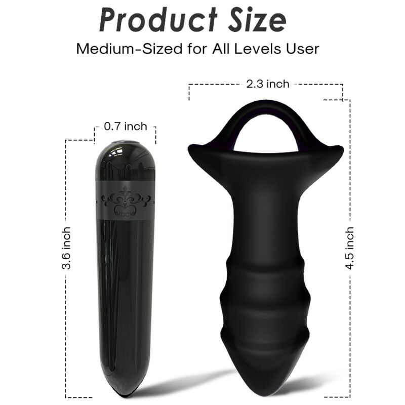 ARMONY - KYLIN DEDO VIBRADOR Y PLUG ANAL NEGRO CONTROL REMOTO