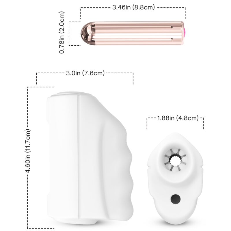 ARMONY - MASTER MASTURBADOR Y VIBRADOR BLANCO