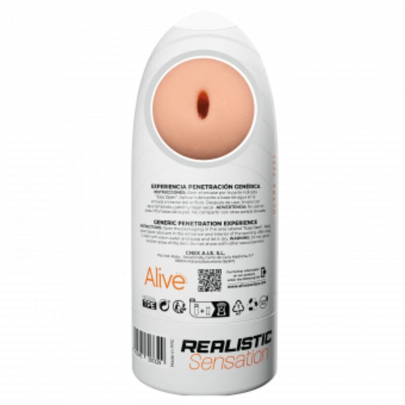ALIVE - MASTURBADOR MASCULINO FLEX GENÉRICO TALLA M