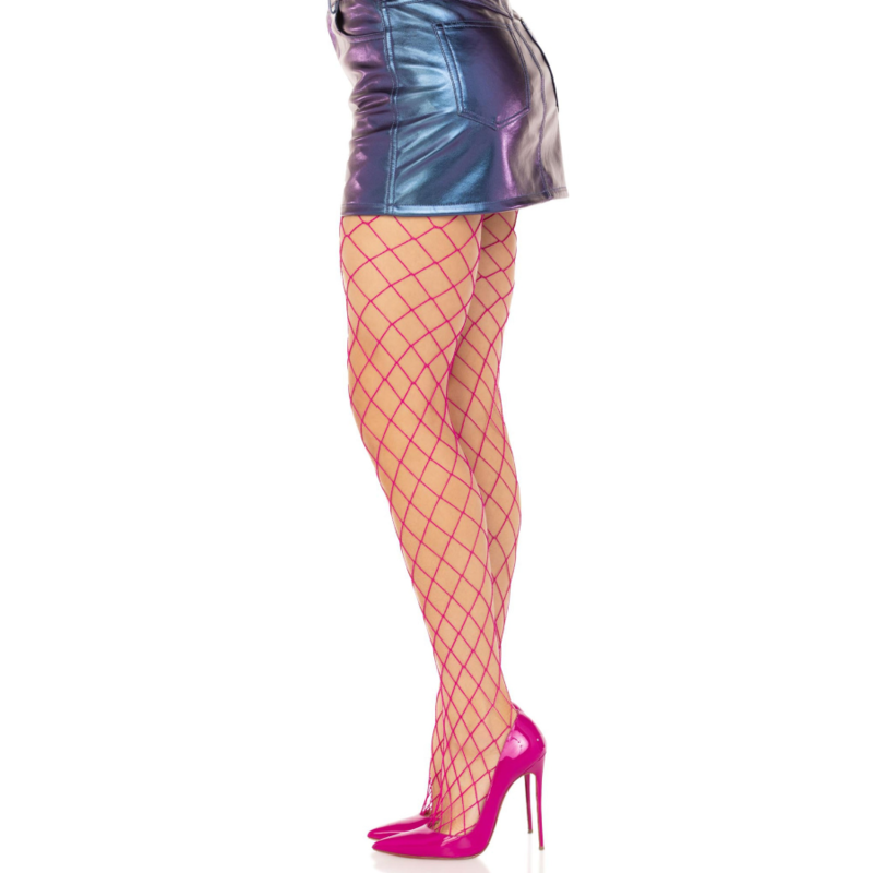 LEG AVENUE - MEDIAS DE RED DIAMOND ROSA