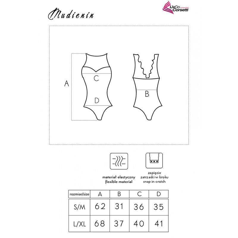 MODA LIVCO CORSETTI - CUERPO MUDIENIN LC 90654 NEGRO