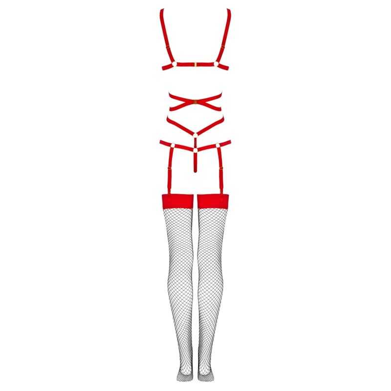 MODA LIVCO CORSETTI - THIARA LC 20213 SET BODY + FONDO ROJO S/M