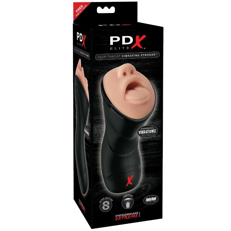 PDX ELITE - STROKER VIBRANTE DE GARGANTA PROFUNDA