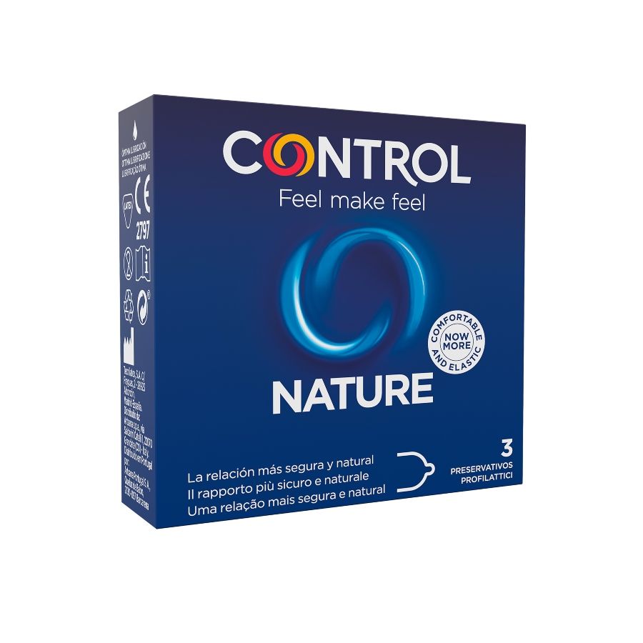 CONTROL - CONDONES ADAPTA NATURE 3 UNIDADES