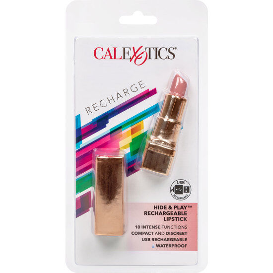 CALEXOTICS - HIDE & PLAY BARRA LABIAL RECARGABLE BALA ROSA SUAVE