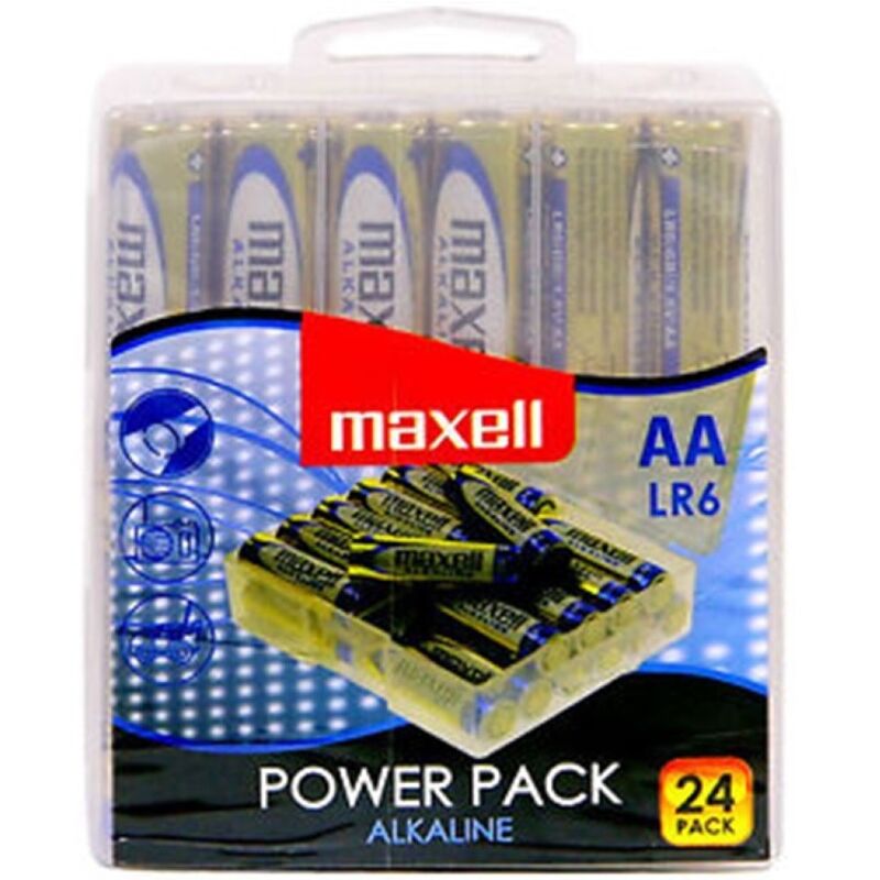 MAXELL - PILAS ALCALINAS AA LR6 PACK * 24 PILAS