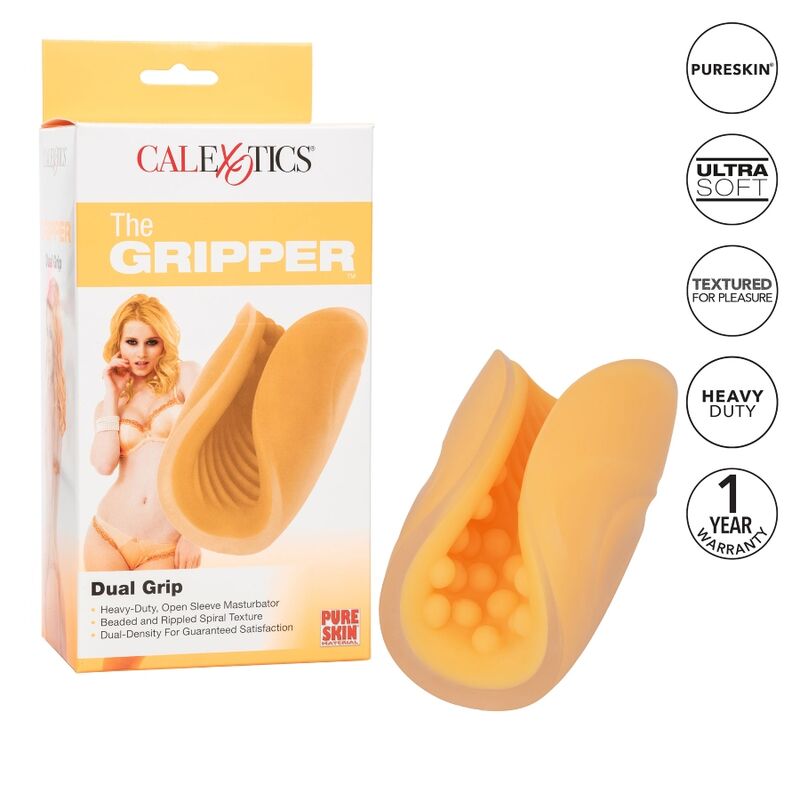 CALEXOTICS - MASTURBATEUR GRIP PERLÉ ORANGE