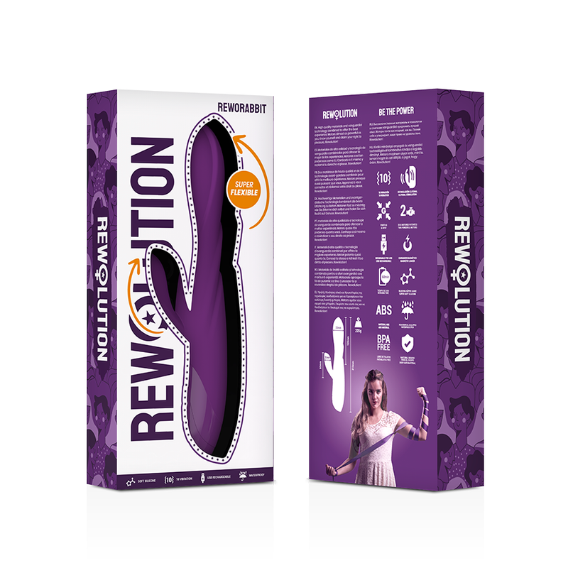 REWOLUTION - REWORABBIT VIBRATEUR FLEXIBLE AVEC LAPIN