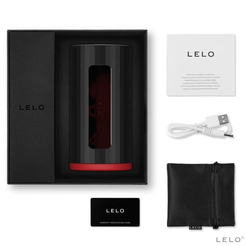 LELO - MASTURBATEUR F1S V2 AVEC TECHNOLOGIE SDK ROUGE - NOIR