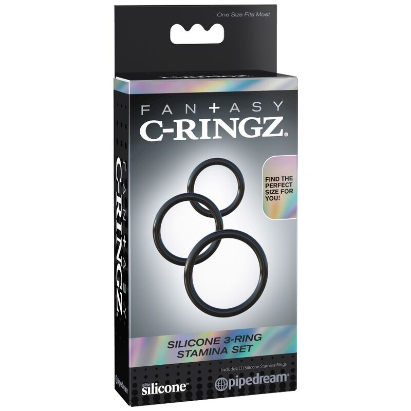 FANTASY C-RINGZ - ENSEMBLE 3 ANNEAUX STAMINA EN SILICONE