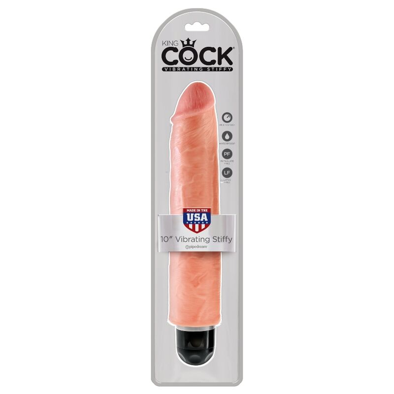 KING COCK - VIBRATEUR RIGIDE RÉALISTE 25.4 CM NATUREL