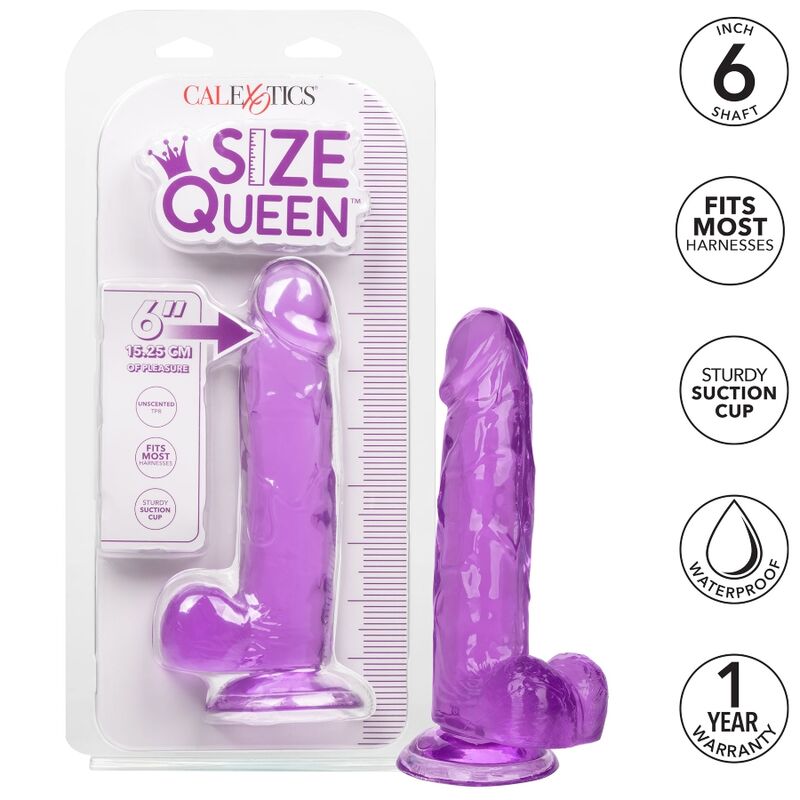 CALEXOTICS - GODE REINE TAILLE VIOLET 15,3 CM