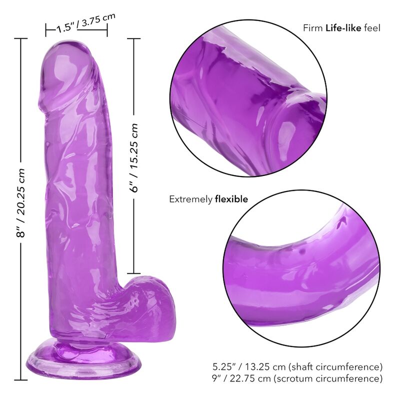 CALEXOTICS - GODE REINE TAILLE VIOLET 15,3 CM