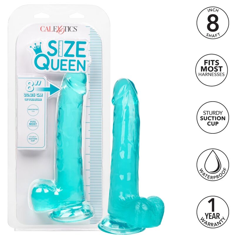 CALEXOTICS - GODE TAILLE REINE BLEU 20.3 CM