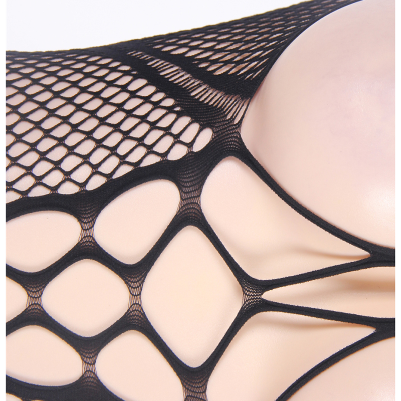 QUEEN LINGERIE - BODYSTOCKING CON ESPALDA ABIERTA Y CUELLO ABIERTO S/L