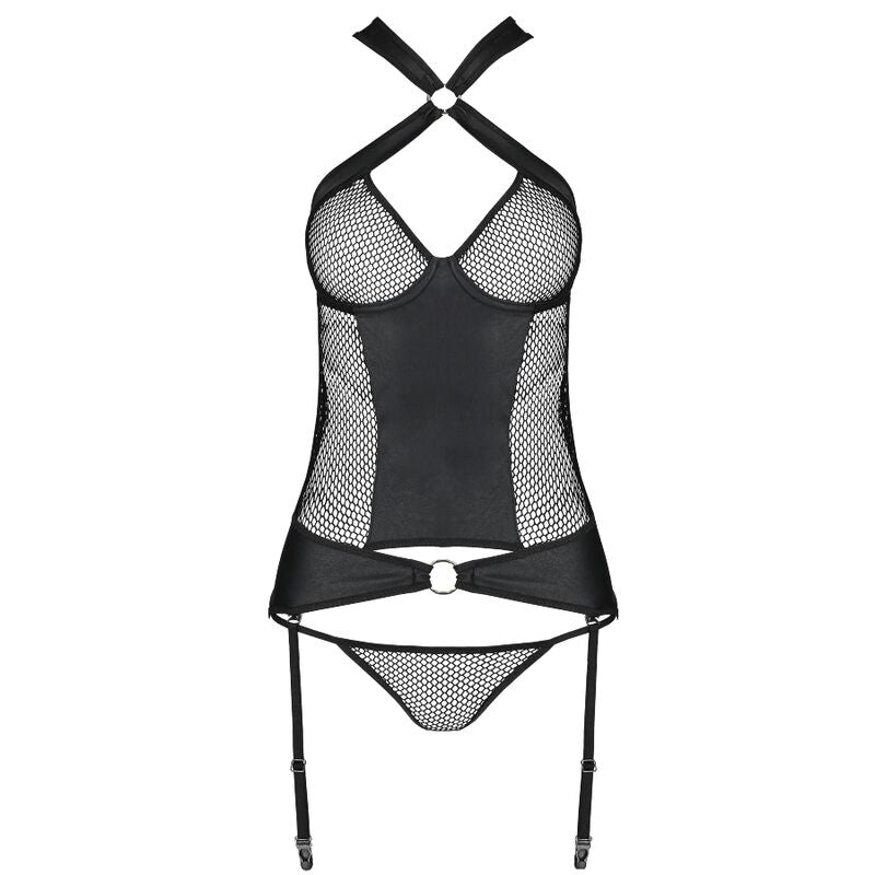 PASSION - AMANDA CORSET EN CUIR ÉCOLOGIQUE S/M