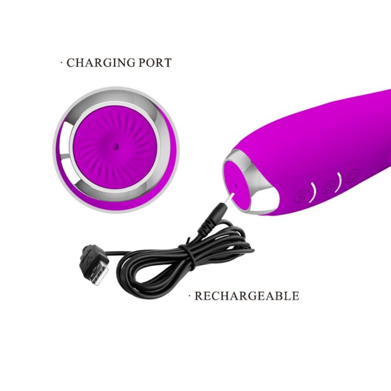 PRETTY LOVE - VIBRATEUR MOLLY AVEC ROTATION RECHARGEABLE