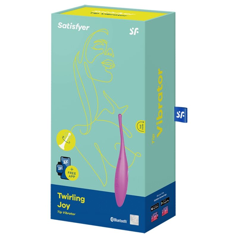 SATISFYER - VIBRATEUR  POINTE DE CLIT TWIRLING JOY FUCHSIA