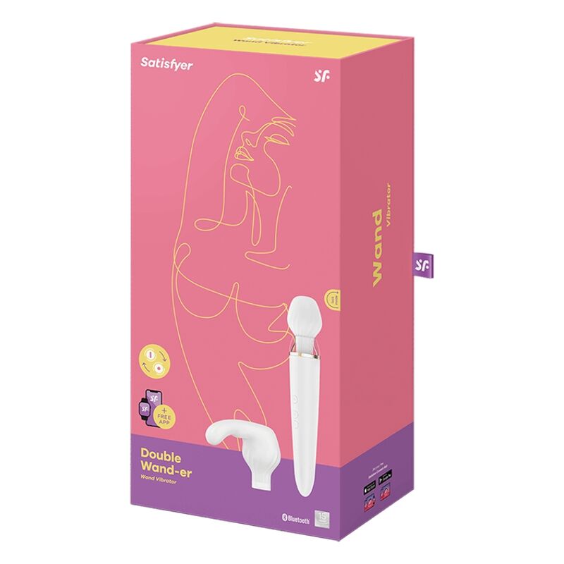 SATISFYER - APPLICATION DOUBLE WANDER BLANCHE