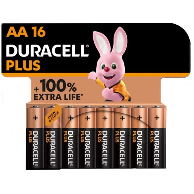 DURACELL - PILE ALCALINE PLUS POWER 100 AA LR6 16 UNIT?