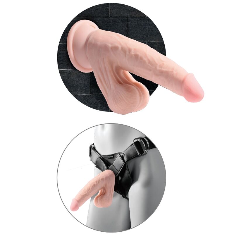 KING COCK - BALLES GODE 3D PLUS 24,5 CM PEAU CLAIRE