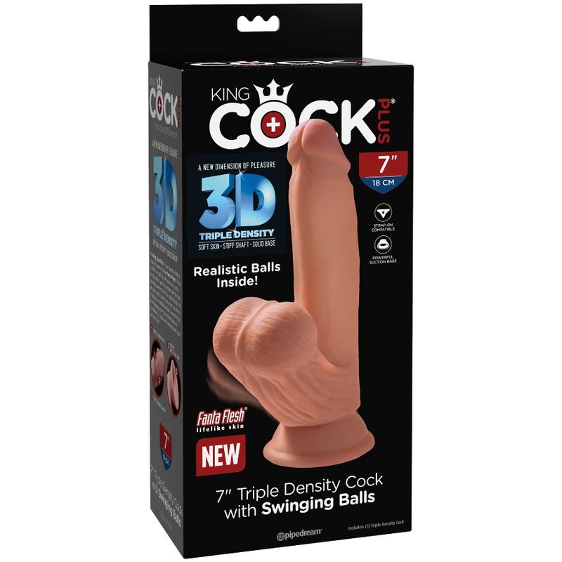 KING COCK - BALLES GODE 3D PLUS 15,2 CM