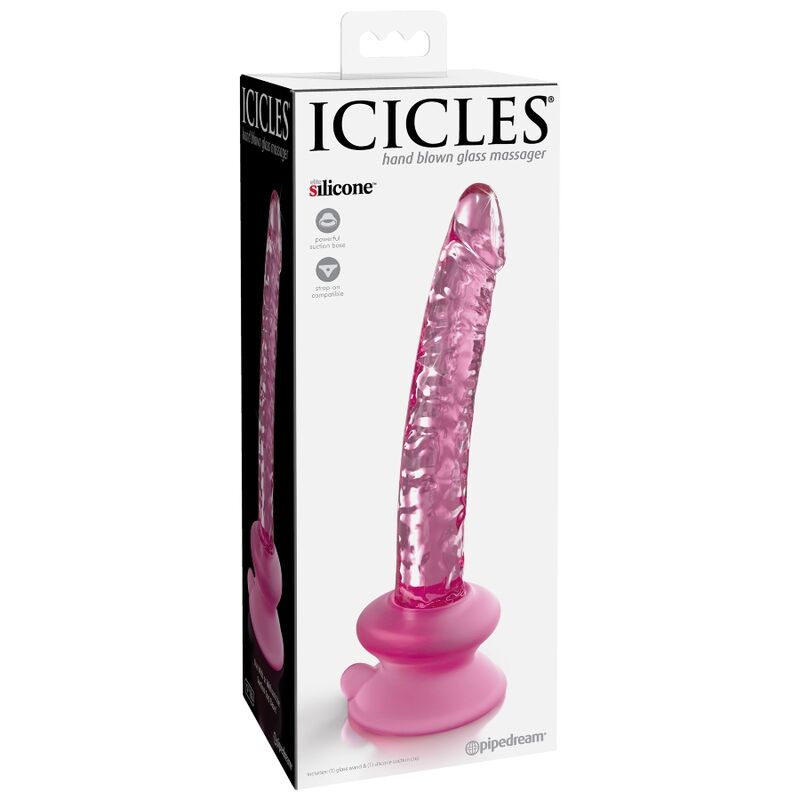 ICICLES - N. 86 GODE EN VERRE AVEC VENTOUSE