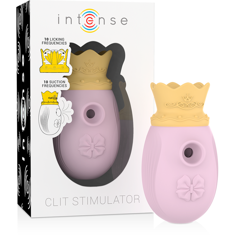 INTENSE - STIMULATEUR CLIT 10 FRÉQUENCES DE LÉCHAGE ET DASPIRATION - ROSE