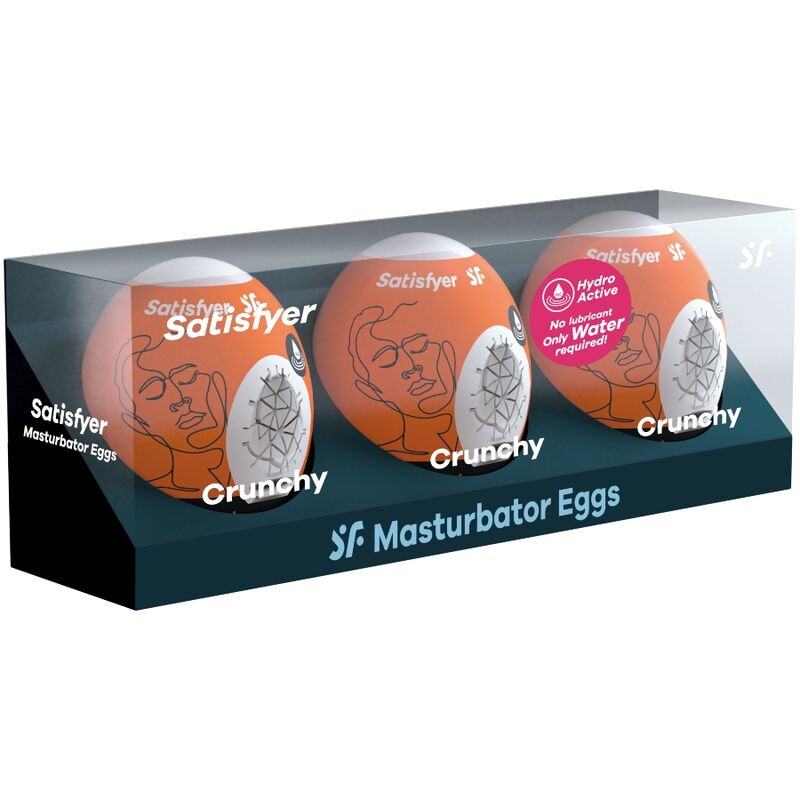 SATISFYER - 3 OEUFS MASTURBATEURS NAUGHTY, SAVAGE & CRUNCHY