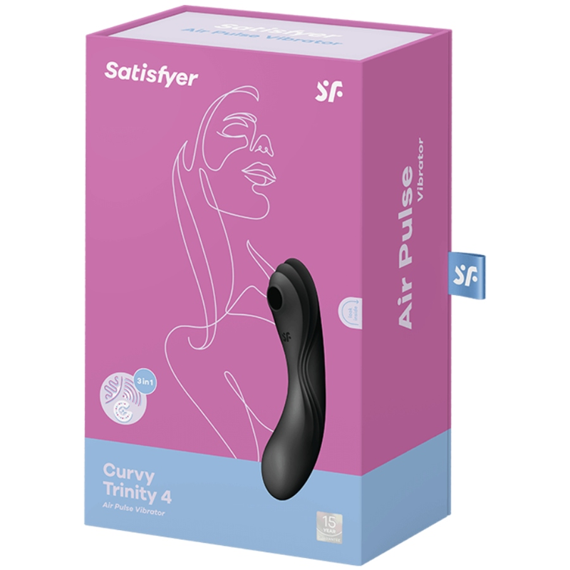 SATISFYER - STIMULATEUR ET VIBRATEUR CURVY TRINITY 4 NOIR