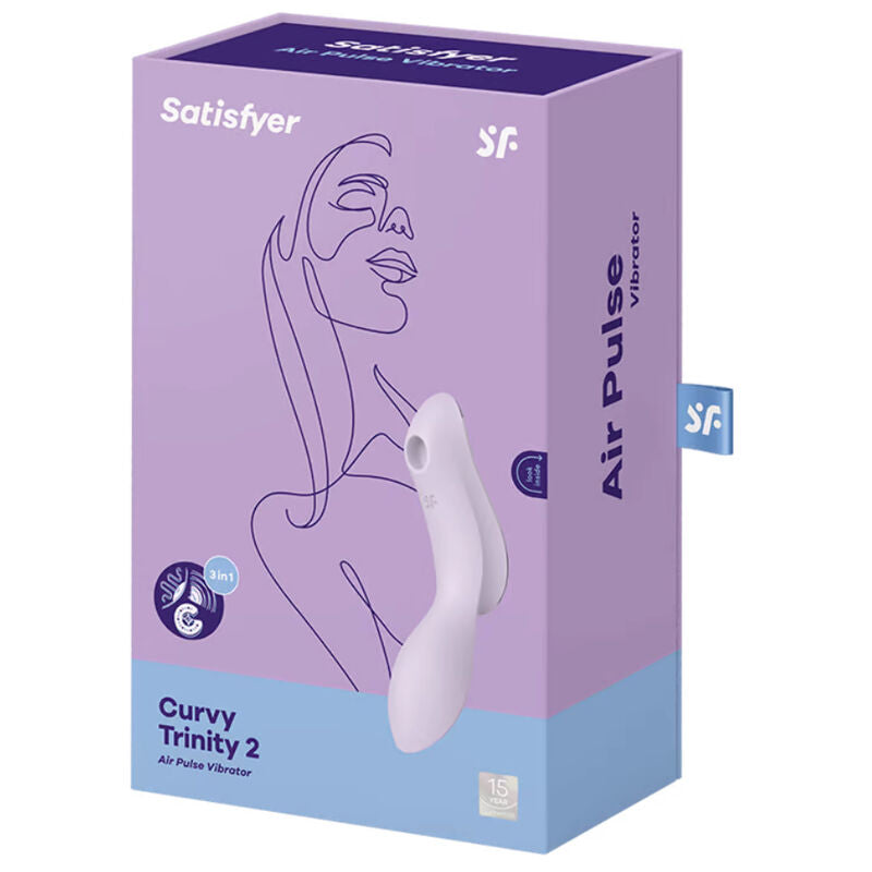 SATISFYER - VIBRATEUR CURVY TRINITY 2 AIR PULSE NOIR