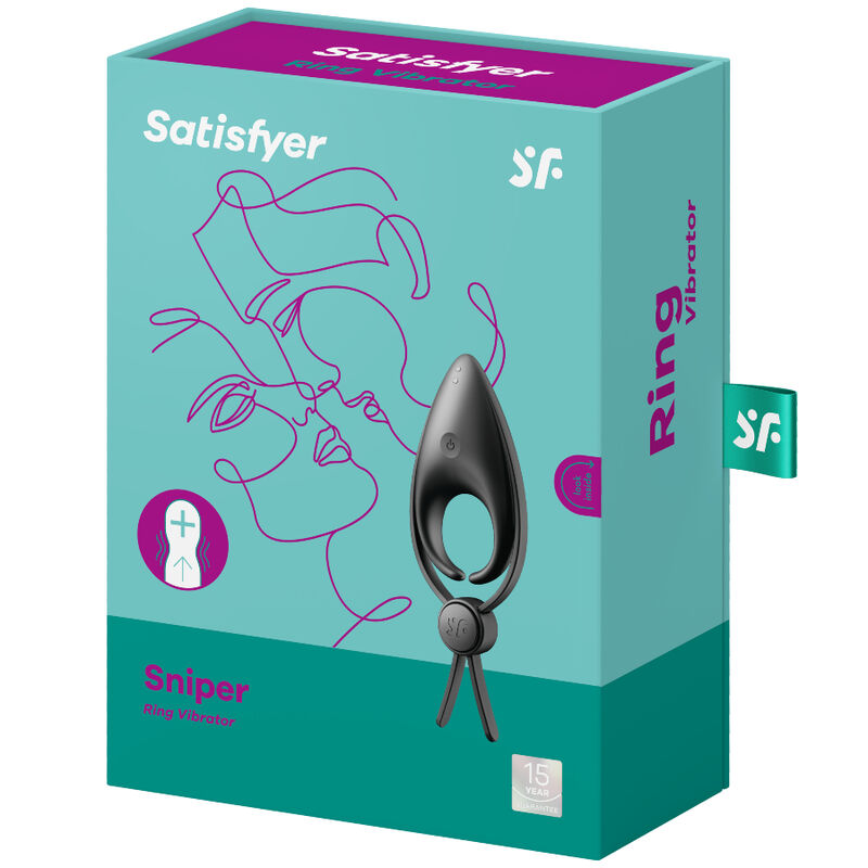 SATISFYER - VIBRATEUR ANNEAU SNIPER BLEU