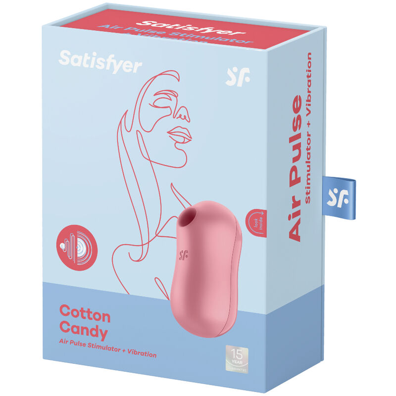 SATISFYER - STIMULATEUR ET VIBRATEUR D'IMPULSIONS D'AIR DE BARBE À COTON LILAS