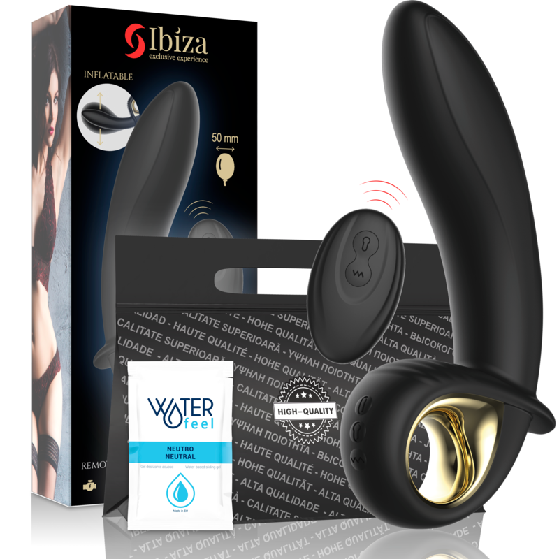 IBIZA - VIBRATEUR ANAL/VAGINAL GONFLABLE PUISSANT TÉLÉCOMMANDE