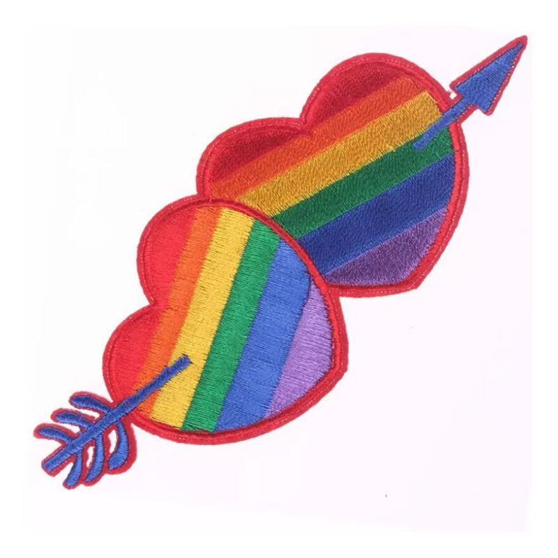 FIERTÉ - PATCH COEUR DRAPEAU LGBT