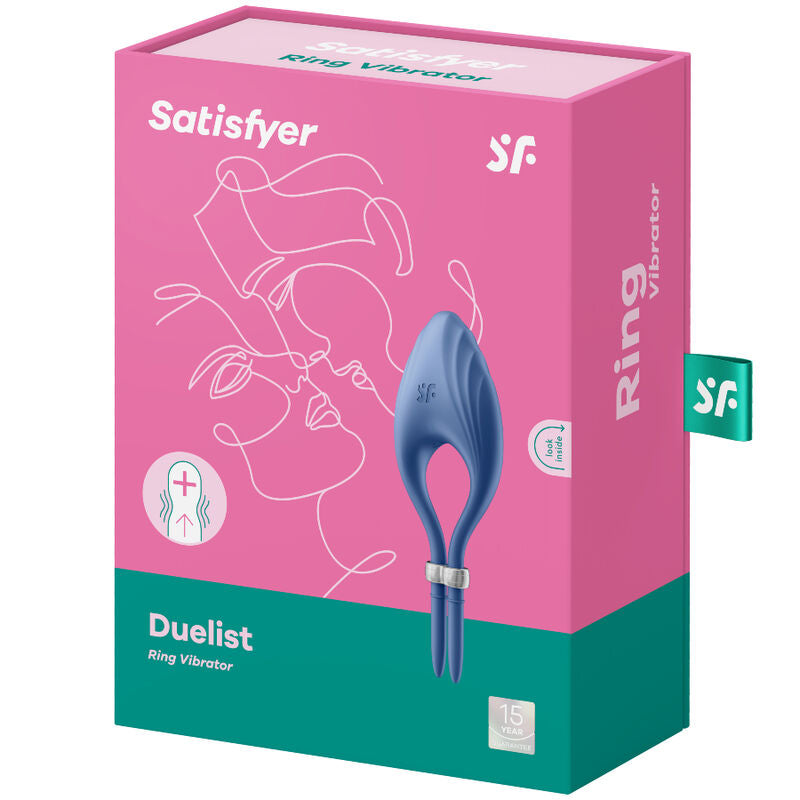 SATISFYER - VIBRATEUR ANNEAU DUELIST BLEU