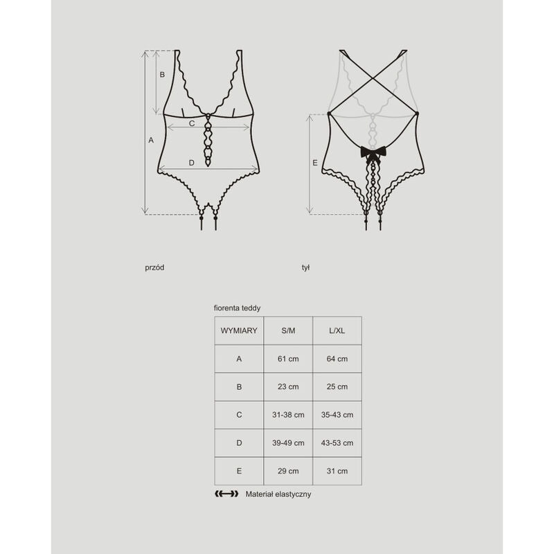 OBSESSIVE - FIORENTA TEDDY L/XL