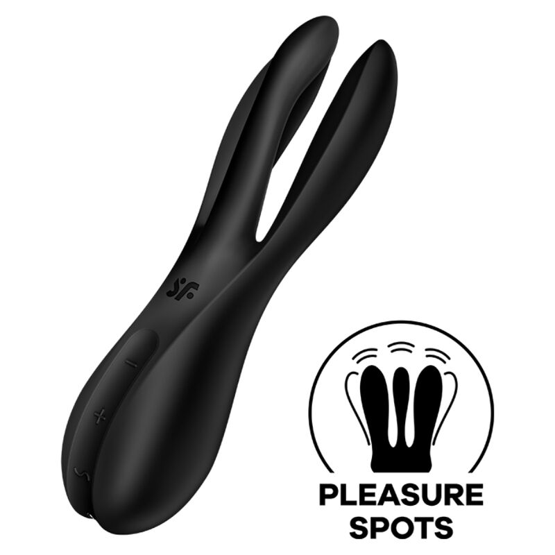 SATISFYER - VIBRATEUR THREESOME 2 NOIR