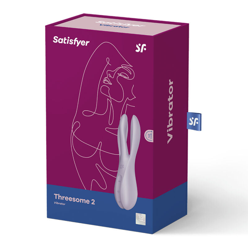 SATISFYER - VIBRATEUR THREESOME 2 NOIR