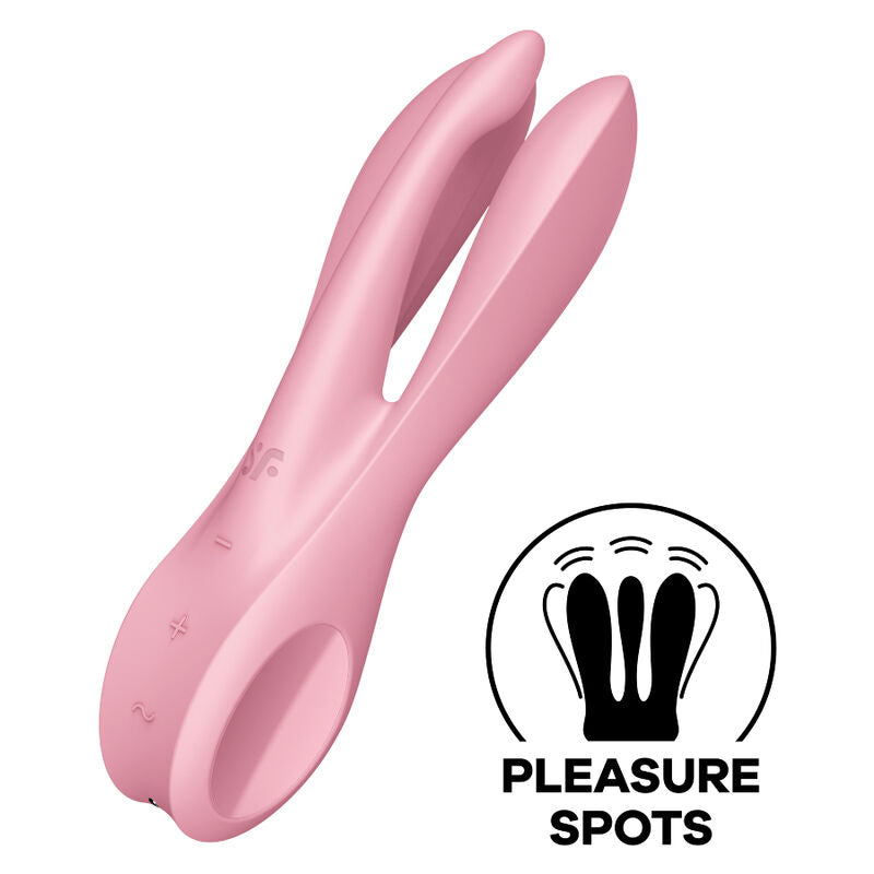 SATISFYER - VIBRATEUR THREESOME 1 BLEU