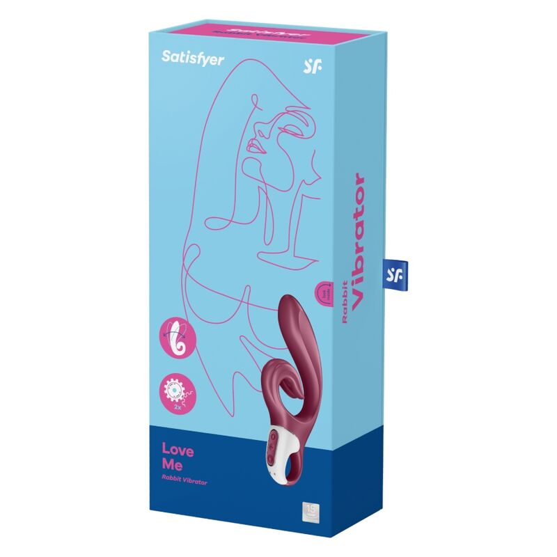 SATISFYER - LOVE ME RABBIT VIBRATION BLEU