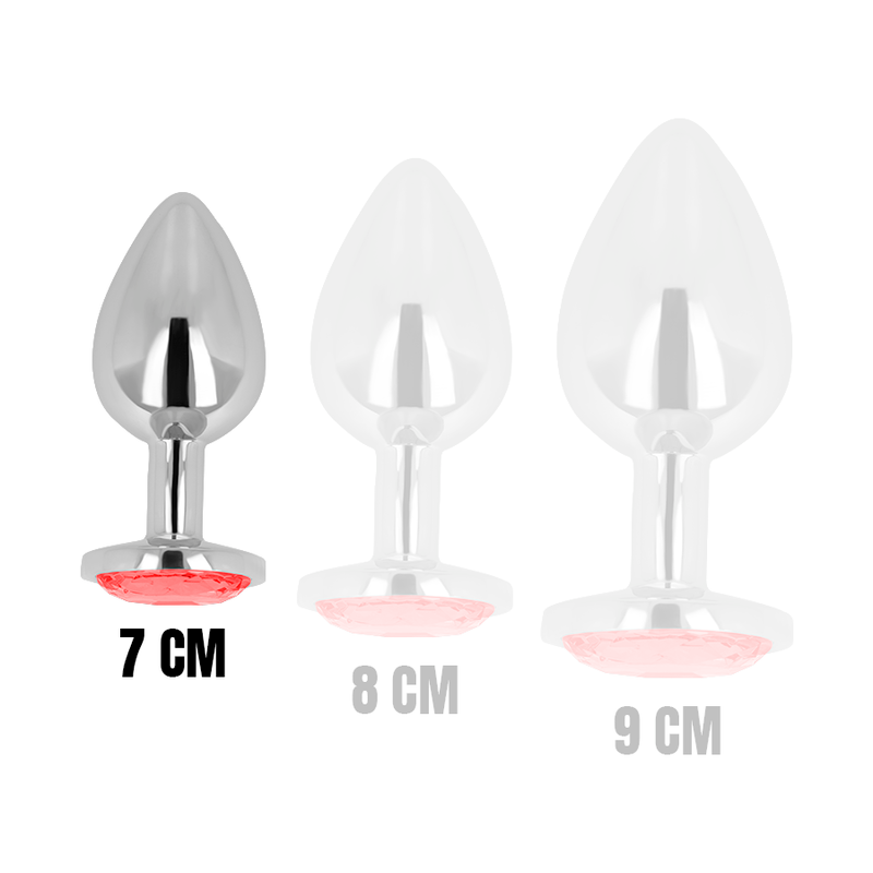 OHMAMA - PLUG ANAL AVEC CRISTAL ROUGE 7 CM