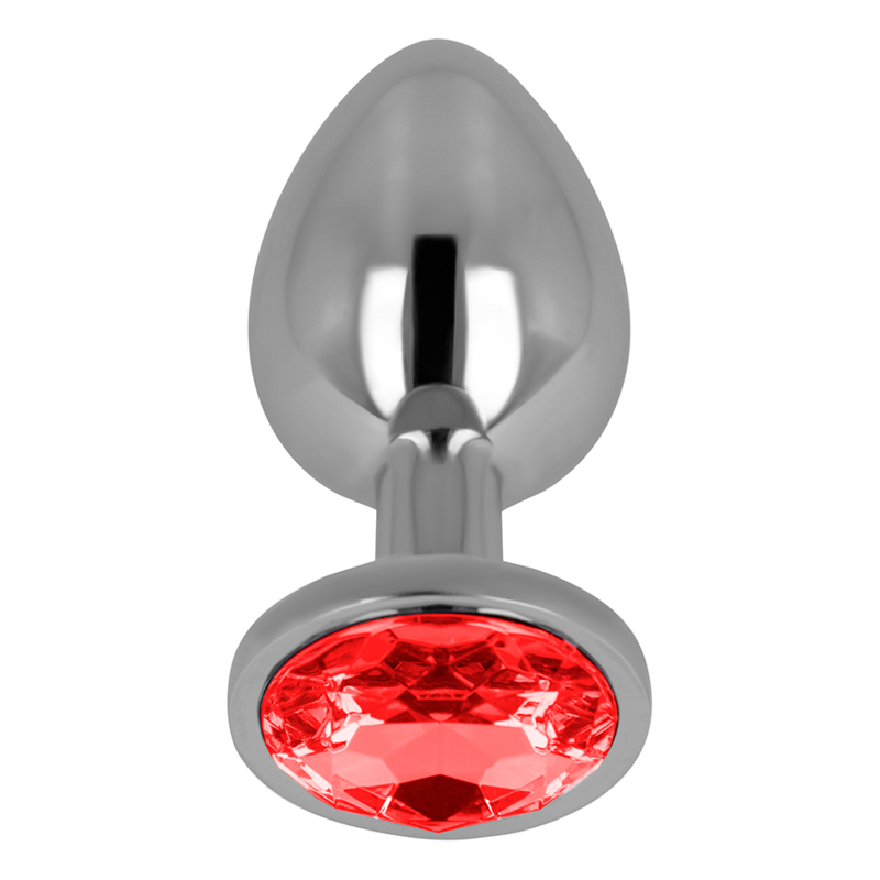 OHMAMA - PLUG ANAL AVEC CRISTAL ROUGE 9 CM